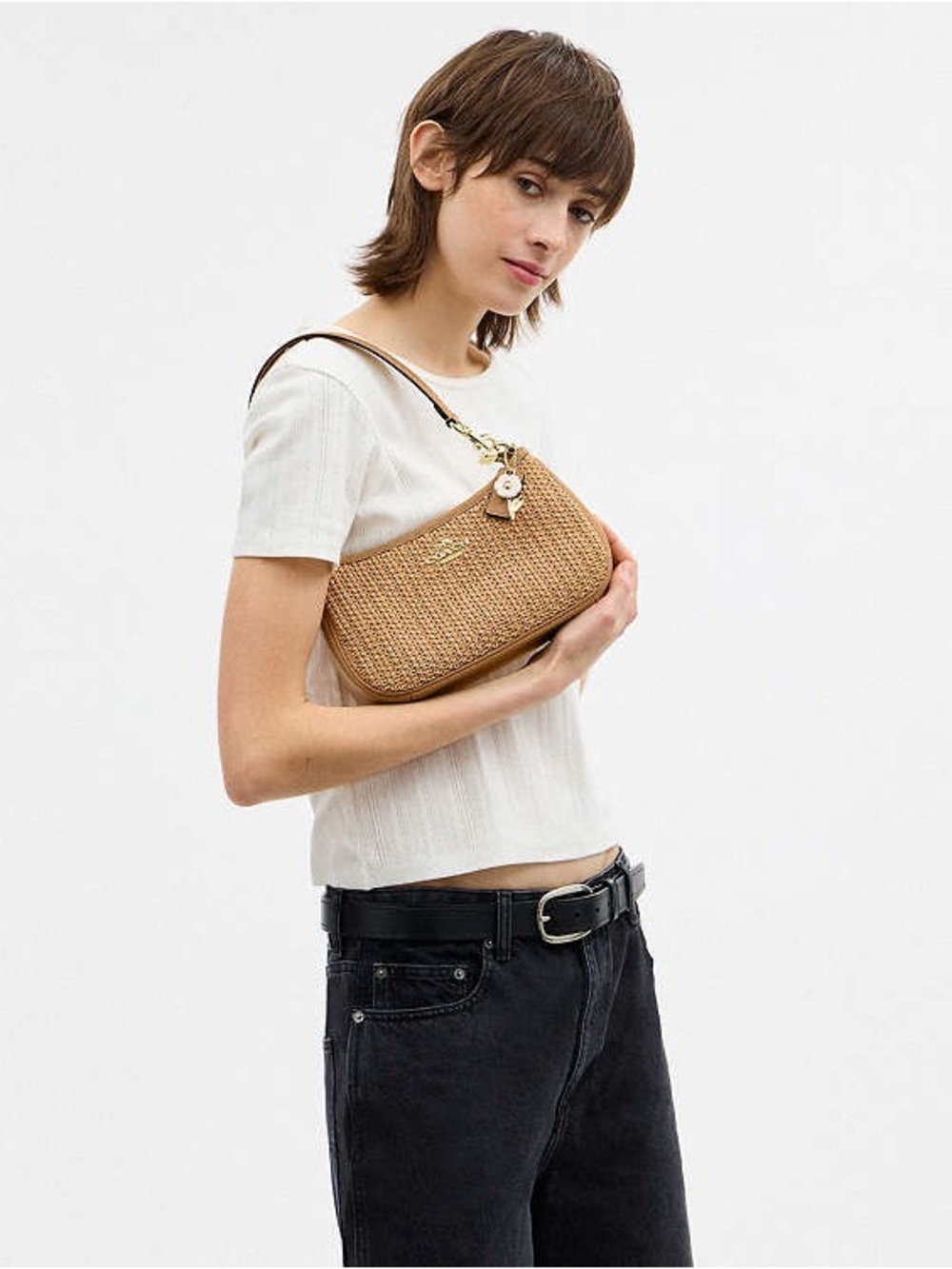 🎀COACH~Teri Shoulder Bag With Charm - Picture 2 of 8